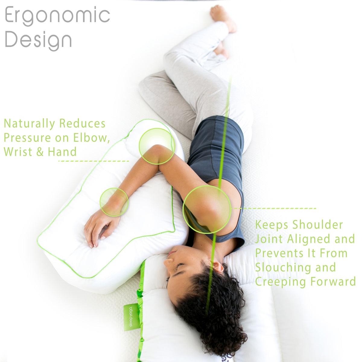 Sleep Yoga Side Sleeper Arm Rest Pillow